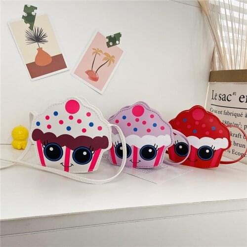 Lovely Baby Childrens Crossbody Bag Cute Ice Cream Kids Mini Coin Purse Shoulder Bags Accessories Handbags for Boys and Girls