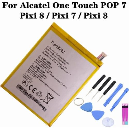 TLp032B2 For ALCATEL One touch Pop 7 P310 P310A Pixi 3,Pixi 7,Pixi 8 9006W WiFi OT-9015W OT-P330X TLp032BD Tablet Phone Battery