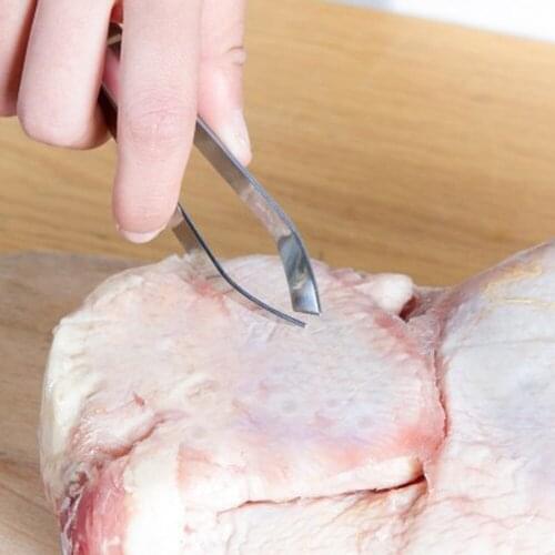 Food plucking Stainless Steel Fish Bone Tweezers Remover Pincer Puller Tongs Pick-Up Seafood Tool Crafts High Quality