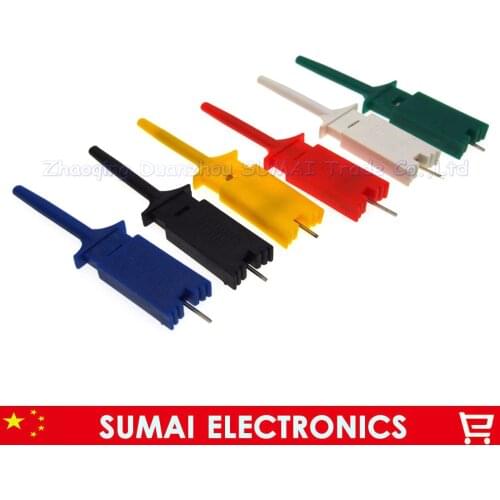 500pcs Test hook clip,Grabber SMD IC Test Probe Hook for Multimeter,Logic analyzer test clips with Pin