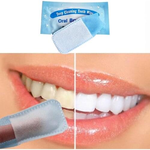1Pcs Recommend Natural Wipe Oral Brush Up Finger Deep Wipes Tooth Teeth Teeth Dental Cleaning Oral Whitening Hygiene Q0F6