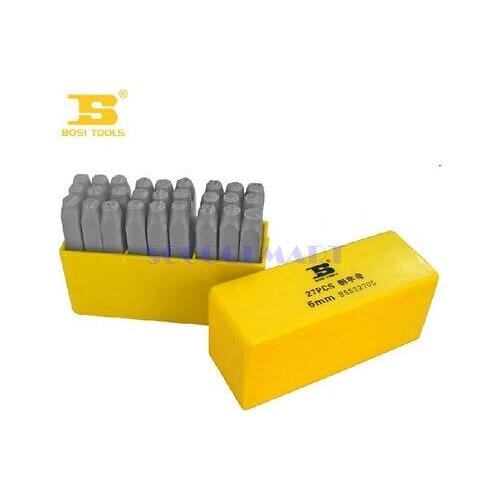 1pcs Super Hard Steel 3mm Dia Alphabet Emboss Punch 27 in 1 Letter Stamp Set