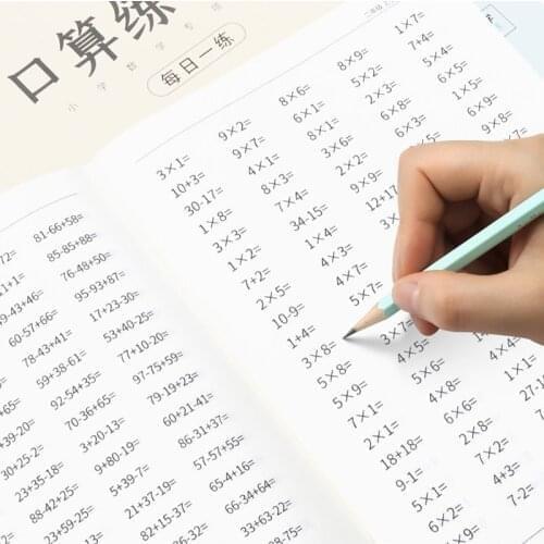 2 books/set Kindergarten Preschool Learning Mathematic 1-100 Digital Number Calligraphy Copybook For Kid Practice Book libros