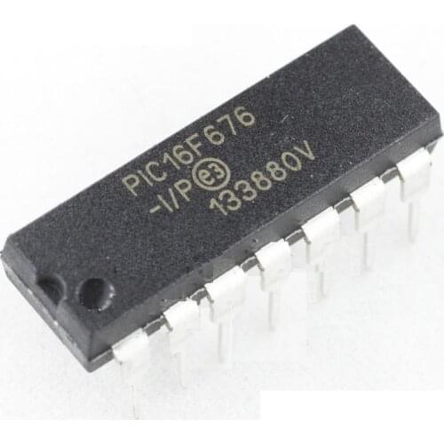 2 PCS PIC16F676-I/P 16F676 IC MCU FLASH 1K W/AD DIP-14 NEW