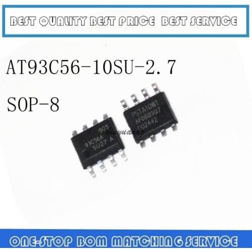 50PCS-100PCS AT93C56 93C56 SOP-8 EEPROM (256x8)/(128x16) 2K NEW