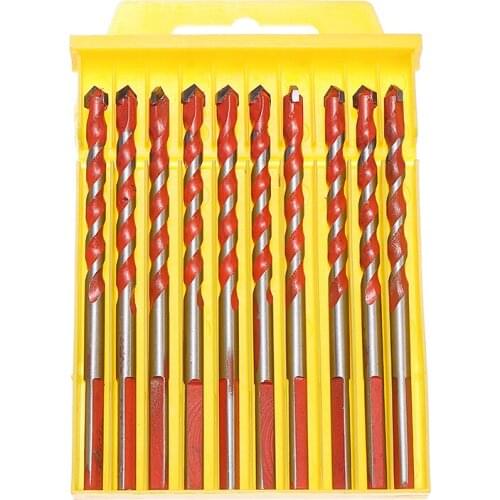 6mm Ceramic Tile Twist Drill Bits Triangle Twist Drill Bits Hole Sawing Opener Set For Ceramic Tile, Glass, Brick Wood Drilling