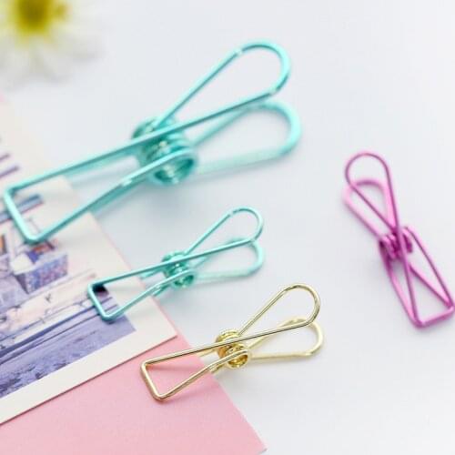 6 pcs/lot Cute Fish Clip Hollow Out Metal Binder Clips Notes Letter Paper Clip Office Supplies