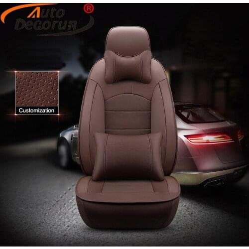 AutoDecorun Custom Cowhide Leather Car Seat Covers for Renault Scenic 2 3 1 Car Accessories Seat Cover Sets 5 & 7 Seats Supports