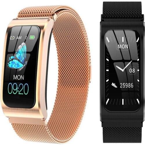 Business Leisure Sports Bracelet AK12 Smart Bracelet IP68 Waterproof Blood Pressure Menstrual Cycle Monitor Fitness Tracker