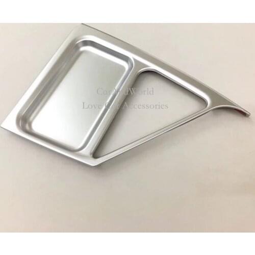 For Toyota RAV4 2016 2017 2018 Car Storage Box Cover Decoration Trim ABS Chrome Front Gear Water cup Panel Accessories