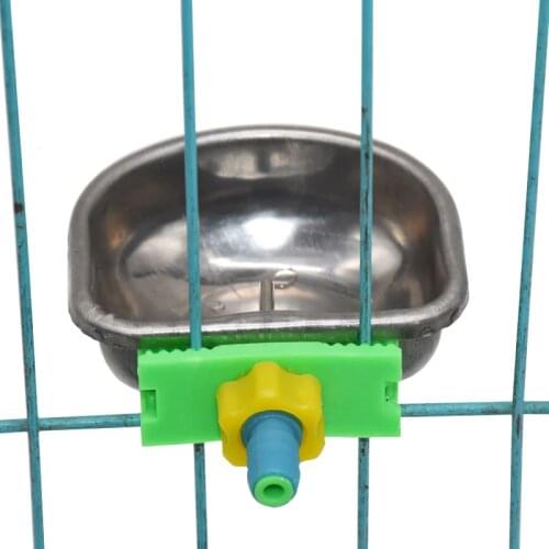 1 pcs Rabbit Breeding Equipment Anti-scratch Stainless Steel Drinking Water Bowl Rabbit Fox Mink Nipple Drinking Water Box