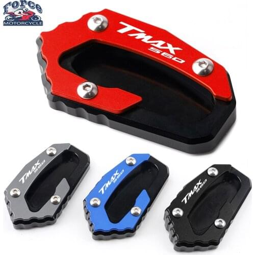LOGO TMAX 560 For YAMAHA TMAX560 Tech-Max 2020 2021 Motorcycle CNC Kickstand Foot Side Stand Extension Pad Support Plate Enlarge