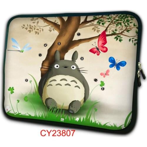 Cute Totoro 11 12 13 14 15 15.6 17 inch Laptop Sleeve case For Macbook Air Pro Ultra-book Notebook computer Soft Zipper Bag