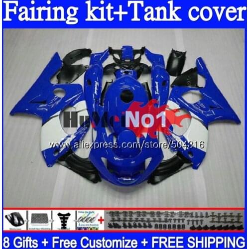 Thundercat For YAMAHA YZF-600R YZF 600R 38MC.19 blue white YZF600R 1996 1997 1998 1999 2000 2001 96 97 98 99 00 01 02 Fairing