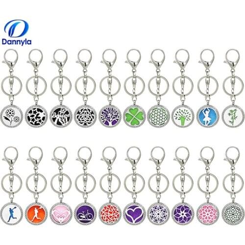 Wholesale And Retail 30mm Crystal Lobster buckle Stainless Steel Aromatherapy Locket Keychain AB201-220-Y02