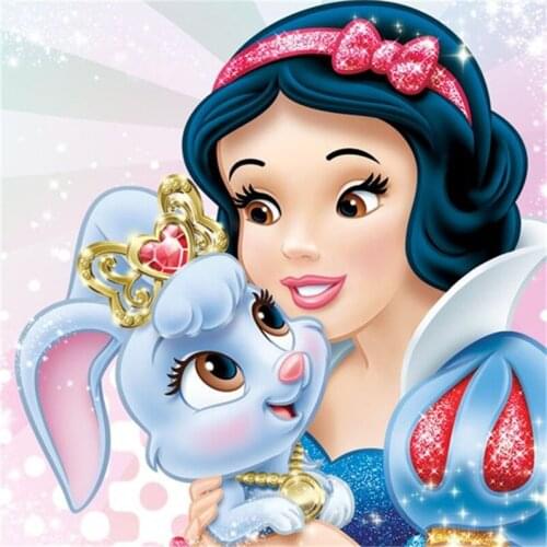 Princess,rabbit,dog,3D Diamond Painting Round Cross Stitch Square Full Diamond Mosaic Diamond Embroidery Sale Home Decoration