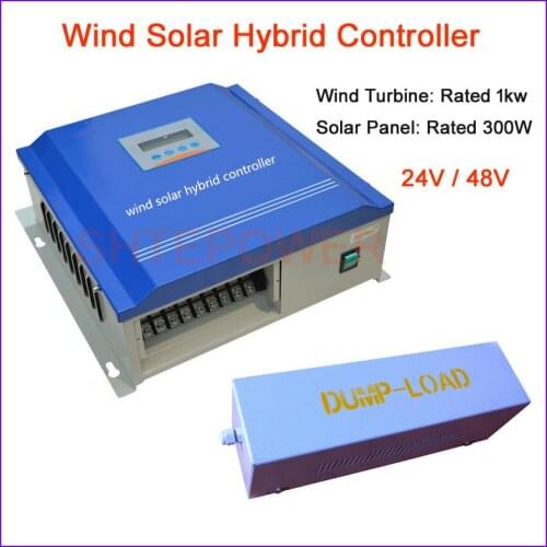 PWM system controller 1000W,Fast delivery Advanced technology 24V 48V optional Solar&Wind hybrid System with dump load resistor