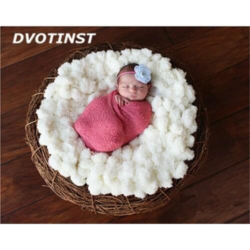 Baby Photography Props White Ball Blanket Mat Basket Filler Newborn Fotografia Accessories Infantil Studio Shooting Photo Props
