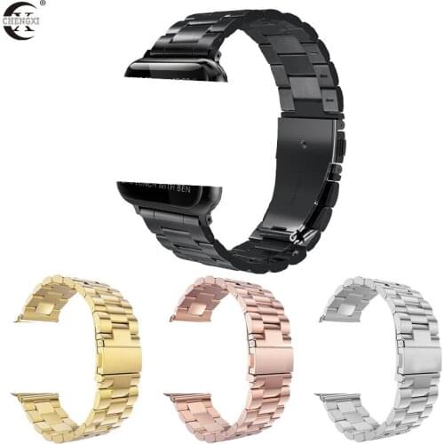 Band For Apple Watch SE 6 5 4 3 2 1 42mm 38mm 40MM 44MM Metal Stainless Steel Watchband Bracelet Strap for iWatch accessories