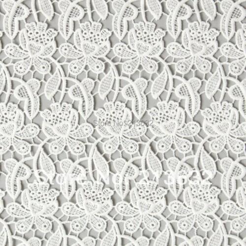 POs25 - 05 luxury textile milk water soluble embroidered silk fabrics Computer embroidery custom make water soluble embroidered