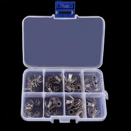 RXBC 35 Pcs Stainless Steel Multi-size Cuttlefish Squid Jig Fishing Lure Sharp Hooks