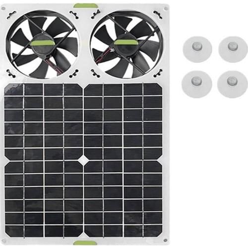 Monocrystalline Silicon Solar Pane 6 Inch Large Wind Dual Exhaust Fan With 40W Silicon Panel For Heating Room Toilet