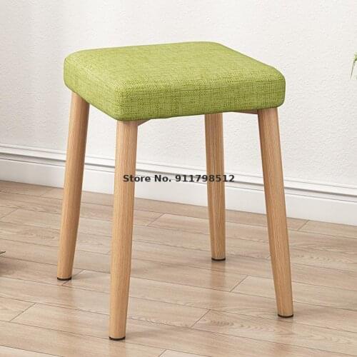 Modern minimalist small square stool fashion creative makeup stool chair home dining chair stool adult fabric soft surface low