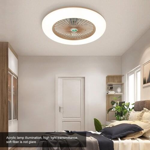 LED Ceiling Fan Light Adjustable Wind Speed Dimmable with Remote Control 36W Modern LED Ceiling Light for Bedroom Living Room