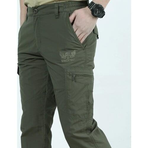 Tactical Pants Men Quick Dry Camo Army Jogger Trousers Multi Pocket Military Black Mens Cargo Pants Breathable Plus Size 4XL