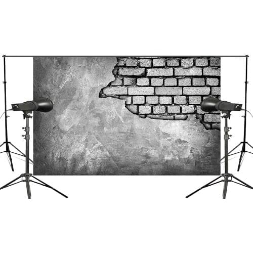 Cracked Wall Showing Hidden Brick Wall Photo Background Child Photo Studio Retro Photography Backdrop 5x7ft