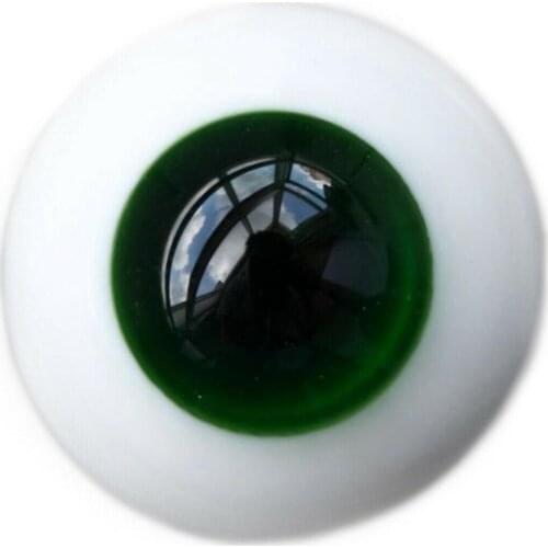 [wamami] 14mm Green Glass Eyes Eyeball BJD Doll Dollfie Reborn Making Crafts