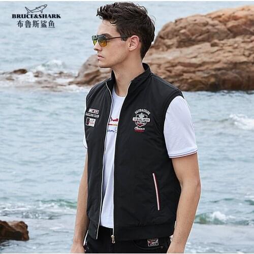 Male Vest Casual Fashion Thin Cotton inner Solid VEST Embroidery All year Outerwear Zipper Waistcoat Sleeveless Jacket size 3xL
