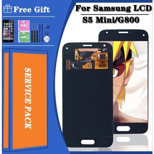 Super AMOLED New 4.5'' LCD Display For SAMSUNG Galaxy S5 Mini Display G800 G800F G800H Touch Screen Digitizer Assembly