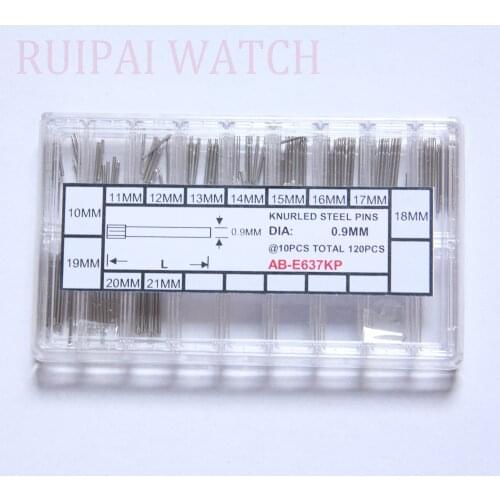 0.9mm Knurled Steel Pins Assortment In Elegant Box Size From 10~21mm
