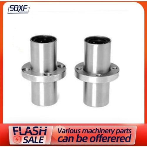 1/2/4PCS intermediate round flange linear bearing extended type LMFC8 10 12 16 20 25 30 35 40 50LUU