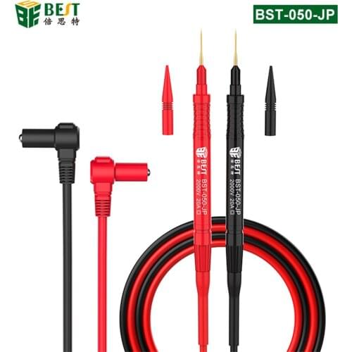 1 Pair Universal Probe Test Leads Pin Cable Replaceable Needles for Digital Multimeter CAT III 2000V 20A Feeler Test Wire 76cm