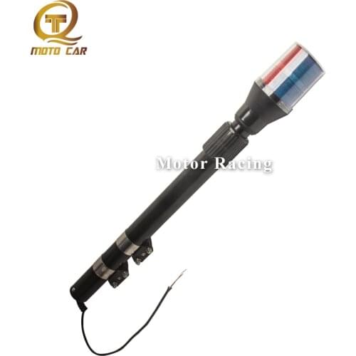 1pc Motorcycle Flash Lamp Behind Rear Tail Lamp Waring Police Siren Light Patrol Signal LED Strobe Tail Light Red caution light