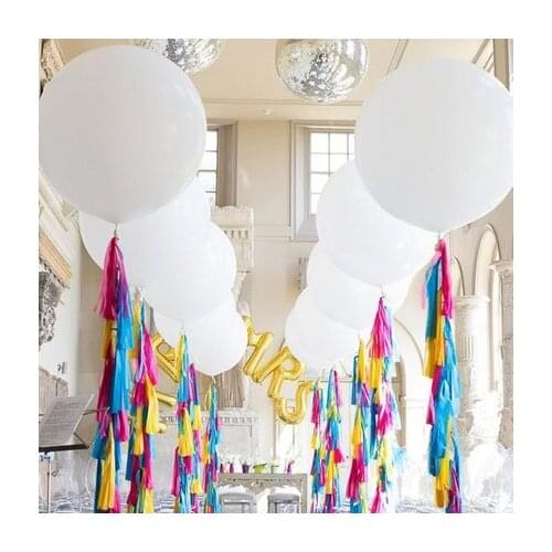100pc 18inch Round White Blue transparent Color Big Giant Balloon for Party Wedding Valentines Day