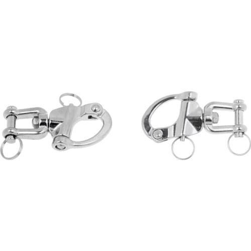 2pcs Swivel Shackle Quick Release Boat Anchor Chain Eye Shackle Swivel Snap Hook for Marine Boat Yacht Sailing Hardware