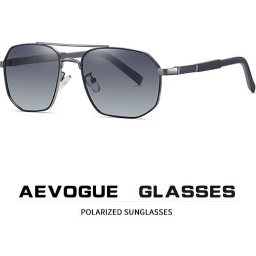 AEVOGUE Polarized Sunglasses Glass Double Beam Large Frame UV400 AE1019