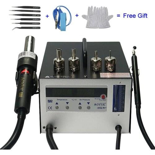 AOYUE 852A++ 220V SMD Hot Air Gun Soldering Station Desoldering Rework Station