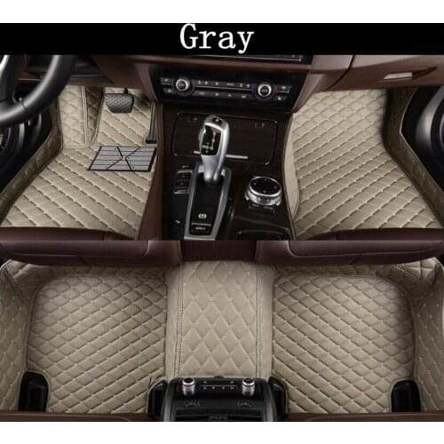 Car 3D Luxury Leather Car Floor Mats For 10-12 Toyota Sequoia 2010 2011 2012 EMS Free shipping