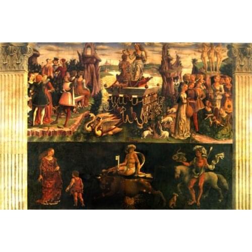 Free shipping wall art decoration picture classical religious figures Roman temple landscape oil painting canvas print on canvas