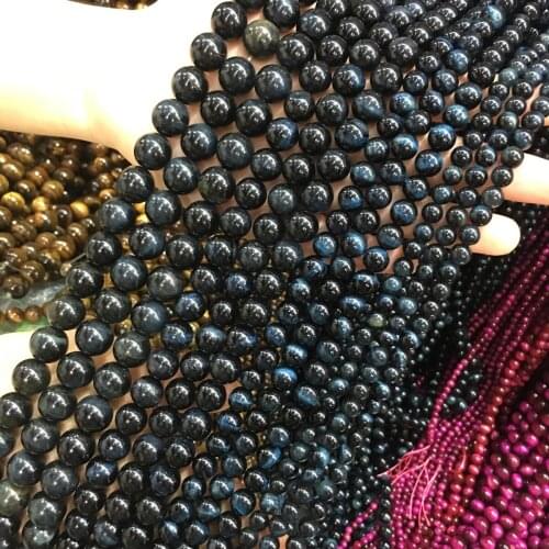 Natural Stone Beads Blue Tiger Eye 4/6/8/10/12mm Fashion Jewelry Loose Beads for Jewelry Making Necklace DIY Bracelet