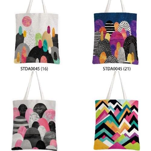 Color geometric striped lattice free shipping items Handbag Shopping bag lunch bag Bag for documents Womens beach bag Handbags