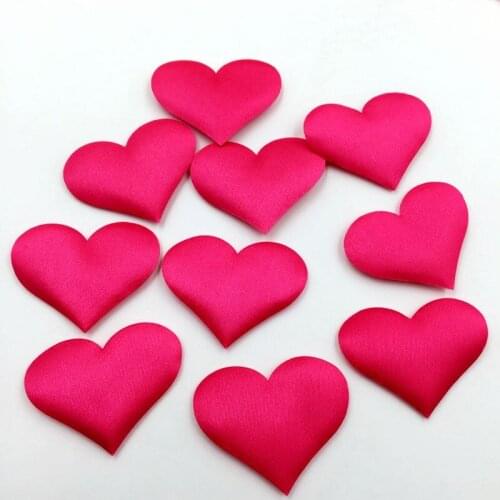 DIY 50pcs 35mm heart Applique wedding decoration clothing accessories C233