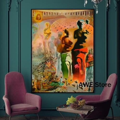 The Hallucinogenic Toreador By Salvadoer Dalie Canvas Painting Print Living Room Home Decor Modern Wall Art Oil Painting Poster