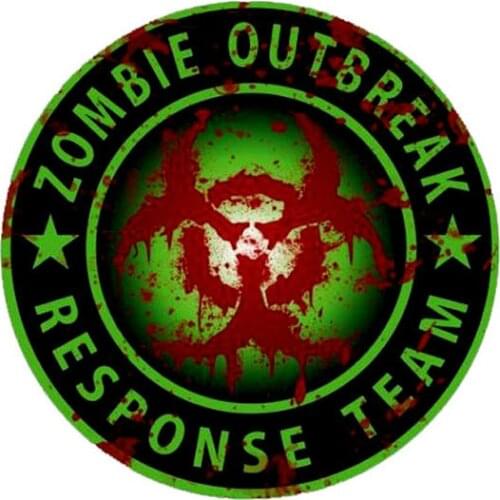 Hot Sell Creative ZOMBIE OUTBREAK RESPONSE TEAM Sticker Bloody Biohazard Classic Car Sticker Window Vinyl Sunscreen Anti-UV PVC