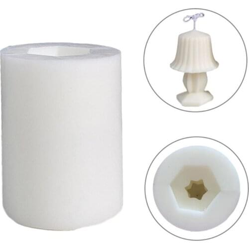 Mini Table Lamp Shape Candle Mold Table Lamp Design Handmade Candle Making Silicone Mold Molds For DIY Candle Making