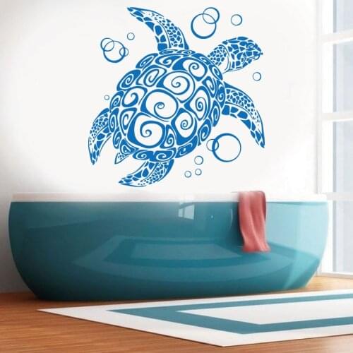 Turtle Wall Sticker Sea Animal Beach Holiday Home Travel Home Bedroom Living Room Door Window Bathroom Decoration Vinyl Decal 13